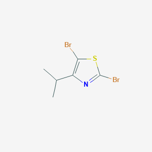 molecular formula C6H7Br2NS B12090683 Thiazole, 2,5-dibromo-4-(1-methylethyl)- CAS No. 1314357-17-9
