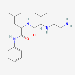 molecular formula C19H32N4O2 B12090725 2-[[2-(2-aminoethylamino)-3-methylbutanoyl]amino]-4-methyl-N-phenylpentanamide 