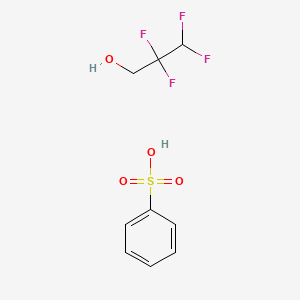 molecular formula C9H10F4O4S B12090891 1-Propanol, 2,2,3,3-tetrafluoro-, benzenesulfonate CAS No. 65675-12-9
