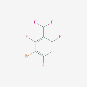 molecular formula C7H2BrF5 B12090899 2-Bromo-4-(difluoromethyl)-1,3,5-trifluoro-benzene 