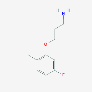 molecular formula C10H14FNO B12090924 3-(5-Fluoro-2-methylphenoxy)propan-1-amine 