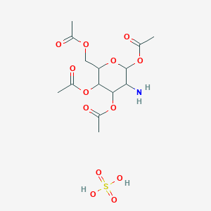 molecular formula C14H23NO13S B12090932 Sulfuric acid;(3,4,6-triacetyloxy-5-aminooxan-2-yl)methyl acetate 