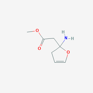 molecular formula C7H11NO3 B12090969 Methyl (2-amino-2,3-dihydrofuran-2-yl)acetate CAS No. 70946-43-9