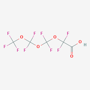 molecular formula CF3(OCF2)3COOH<br>C5HF9O5 B12090984 Perfluoro-3,5,7-trioxaoctanoic acid CAS No. 39492-89-2