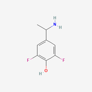 molecular formula C8H9F2NO B12091007 4-(1-Aminoethyl)-2,6-difluorophenol 