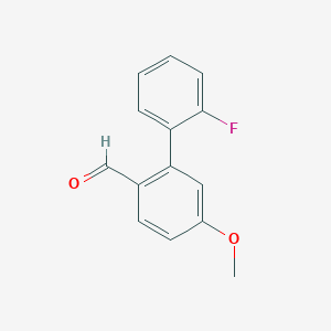 molecular formula C14H11FO2 B12091041 2'-Fluoro-5-methoxybiphenyl-2-carboxaldehyde 