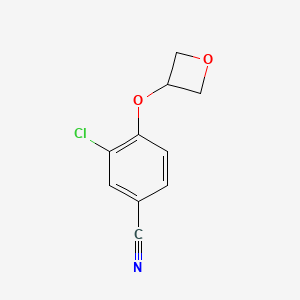 molecular formula C10H8ClNO2 B12091064 3-Chloro-4-(oxetan-3-yloxy)benzonitrile 