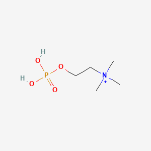 molecular formula C5H15NO4P+ B1209108 Phosphocholine CAS No. 3616-04-4