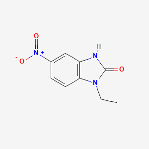 molecular formula C9H9N3O3 B12091097 2H-Benzimidazol-2-one, 1-ethyl-1,3-dihydro-5-nitro- CAS No. 58533-62-3