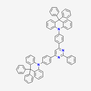 molecular formula C72H50N4 B12091100 2-Phenyl-4,6-bis[4-(9,9-diphenyl-9,10-dihydroacridine)-phenyl]pyrimidine 