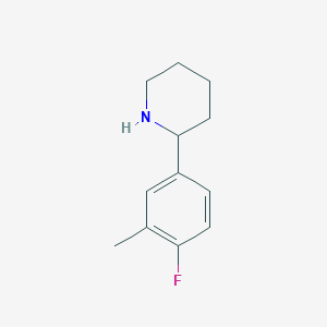 molecular formula C12H16FN B12091107 2-(4-Fluoro-3-methylphenyl)piperidine 