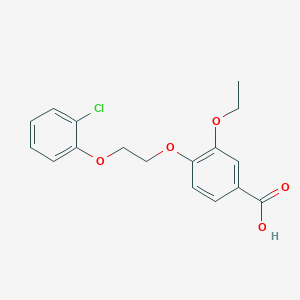 molecular formula C17H17ClO5 B12091124 4-[2-(2-Chlorophenoxy)ethoxy]-3-ethoxybenzoic acid CAS No. 560998-04-1