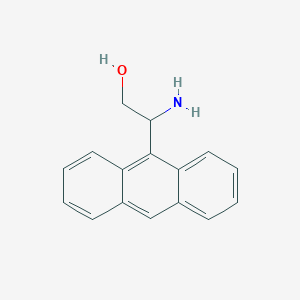 molecular formula C16H15NO B12091141 2-Amino-2-(anthracen-9-yl)ethan-1-ol 