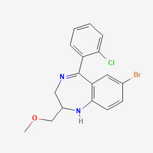 1H-1,4-Benzodiazepine, 7-bromo-5-(2-chlorophenyl)-2,3-dihydro-2-(methoxymethyl)-