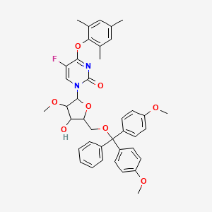 molecular formula C40H41FN2O8 B12091197 1-[5-[[Bis(4-methoxyphenyl)-phenylmethoxy]methyl]-4-hydroxy-3-methoxyoxolan-2-yl]-5-fluoro-4-(2,4,6-trimethylphenoxy)pyrimidin-2-one 