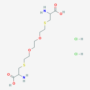 molecular formula C12H26Cl2N2O6S2 B12091202 2-Amino-3-[2-[2-[2-(2-amino-2-carboxyethyl)sulfanylethoxy]ethoxy]ethylsulfanyl]propanoic acid;dihydrochloride 