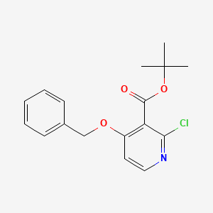 molecular formula C17H18ClNO3 B12091210 Tert-butyl 4-(benzyloxy)-2-chloronicotinate 