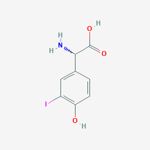 molecular formula C8H8INO3 B12091238 Benzeneacetic acid, alpha-amino-4-hydroxy-3-iodo-, (alphaS)- CAS No. 1208237-78-8