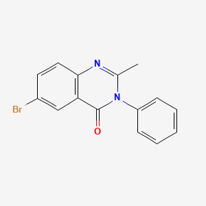 molecular formula C15H11BrN2O B12091241 4(3H)-Quinazolinone, 6-bromo-2-methyl-3-phenyl- CAS No. 4546-25-2