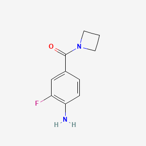 molecular formula C10H11FN2O B12091260 4-(Azetidine-1-carbonyl)-2-fluoroaniline 