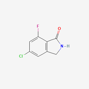 molecular formula C8H5ClFNO B12091389 5-Chloro-7-fluoroisoindolin-1-one 