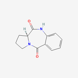 molecular formula C12H12N2O2 B1209139 (S)-(+)-2,3-Dihydro-1H-pyrrolo[2,1-c][1,4]benzodiazepine-5,11(10H,11aH)-dione CAS No. 138865-23-3