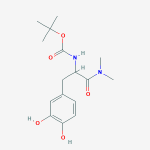 molecular formula C16H24N2O5 B12091404 tert-butyl N-[3-(3,4-dihydroxyphenyl)-1-(dimethylamino)-1-oxopropan-2-yl]carbamate 