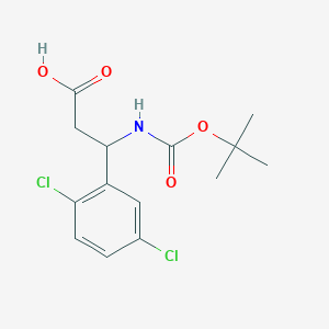 molecular formula C14H17Cl2NO4 B12091452 3-Tert-butoxycarbonylamino-3-(2,5-dichloro-phenyl)-propionic acid 