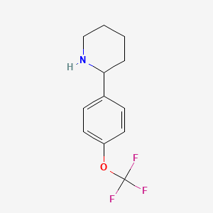 molecular formula C12H14F3NO B12091461 2-(4-(Trifluoromethoxy)phenyl)piperidine 