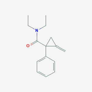 molecular formula C15H19NO B12091464 N,N-Diethyl-2-methylene-1-phenyl-cyclopropanecarboxamide 