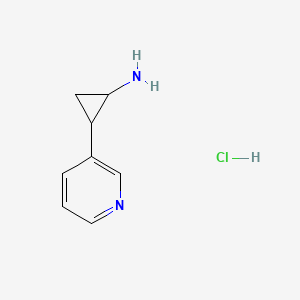 molecular formula C8H11ClN2 B12091499 2-pyridin-3-ylcyclopropan-1-amine;hydrochloride 