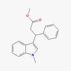 molecular formula C19H19NO2 B12091503 methyl (3R)-3-(1-methyl-1H-indol-3-yl)-3-phenylpropanoate 