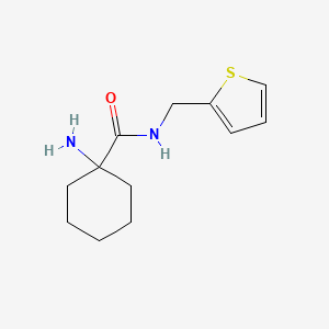 molecular formula C12H18N2OS B12091541 1-amino-N-(thiophen-2-ylmethyl)cyclohexane-1-carboxamide 