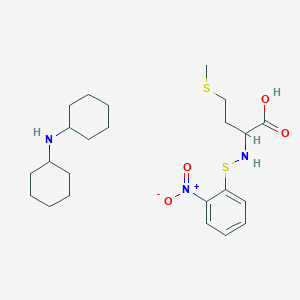 molecular formula C23H37N3O4S2 B12091558 N-cyclohexylcyclohexanamine;4-methylsulfanyl-2-[(2-nitrophenyl)sulfanylamino]butanoic acid 