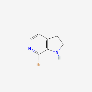 molecular formula C7H7BrN2 B12091655 7-Bromo-2,3-dihydro-1H-pyrrolo[2,3-c]pyridine 