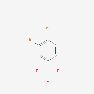 molecular formula C10H12BrF3Si B12091662 Silane, [2-bromo-4-(trifluoromethyl)phenyl]trimethyl- CAS No. 632324-50-6
