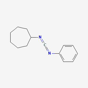 molecular formula C14H18N2 B12091679 N-Cycloheptyl-N-phenylmethanediimine 