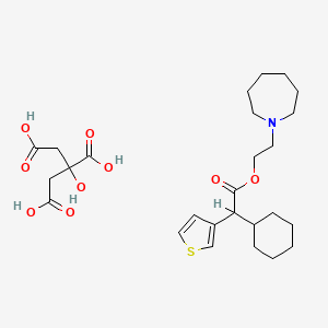 molecular formula C26H39NO9S B1209168 Cetiedil citrate CAS No. 16286-69-4