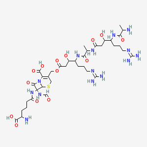 molecular formula C37H62N14O14S B1209170 Chitinovorin D CAS No. 96684-37-6