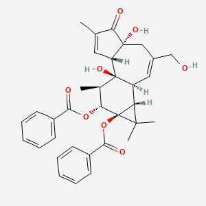 molecular formula C34H36O8 B1209172 Phorbol-12,13-dibenzoate CAS No. 25405-85-0