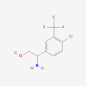 molecular formula C9H9ClF3NO B12091722 2-Amino-2-(4-chloro-3-(trifluoromethyl)phenyl)ethanol 