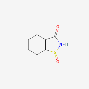 molecular formula C7H11NO2S B12091733 1-Oxo-3a,4,5,6,7,7a-hexahydro-1,2-benzothiazol-3-one 