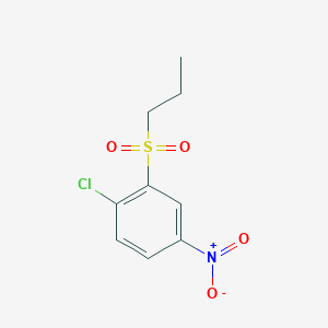 molecular formula C9H10ClNO4S B12091735 1-Chloro-4-nitro-2-(propane-1-sulfonyl)benzene 