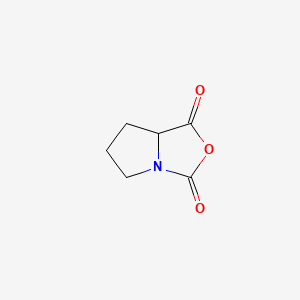 molecular formula C6H7NO3 B12091743 Tetrahydro-1H,3H-pyrrolo(1,2-c)oxazole-1,3-dione CAS No. 45736-33-2