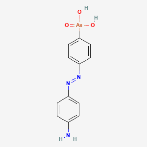 molecular formula C12H12AsN3O3 B1209176 4-(4-Aminophenylazo)phenylarsonic acid CAS No. 6966-64-9