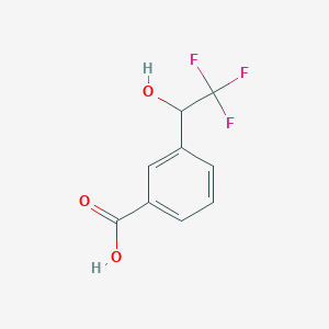 molecular formula C9H7F3O3 B12091769 3-(2,2,2-Trifluoro-1-hydroxyethyl)benzoic acid 