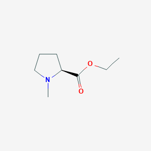 molecular formula C8H15NO2 B12091792 (S)-Ethyl 1-methylpyrrolidine-2-carboxylate CAS No. 936-14-1