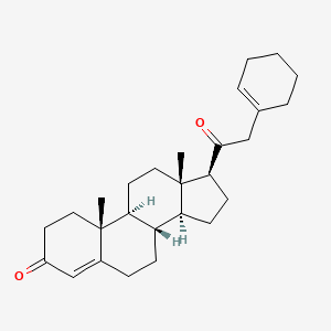 molecular formula C27H38O2 B12091795 Pregn-4-ene-3,20-dione, 21-(1-cyclohexen-1-yl)- CAS No. 2257421-78-4