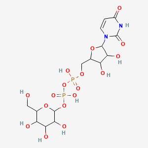 molecular formula C15H24N2O17P2 B12091829 Uridine 5'-(trihydrogen diphosphate), mono-alpha-d-glucopyranosyl ester CAS No. 16414-46-3