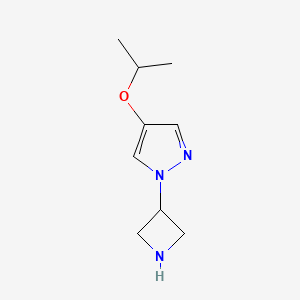 molecular formula C9H15N3O B12091831 1-(Azetidin-3-yl)-4-(propan-2-yloxy)-1H-pyrazole 